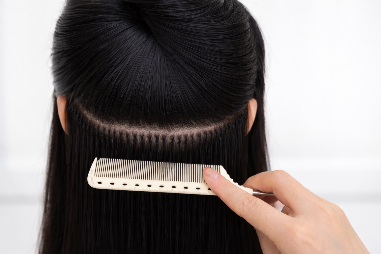 Natural feather hair extensions before and after — DEVOUE Melbourne